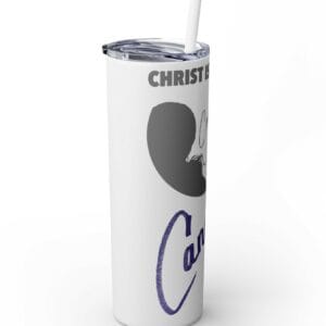 Candace Owens Christ Is King Skinny Tumblers with Straw, 20oz
