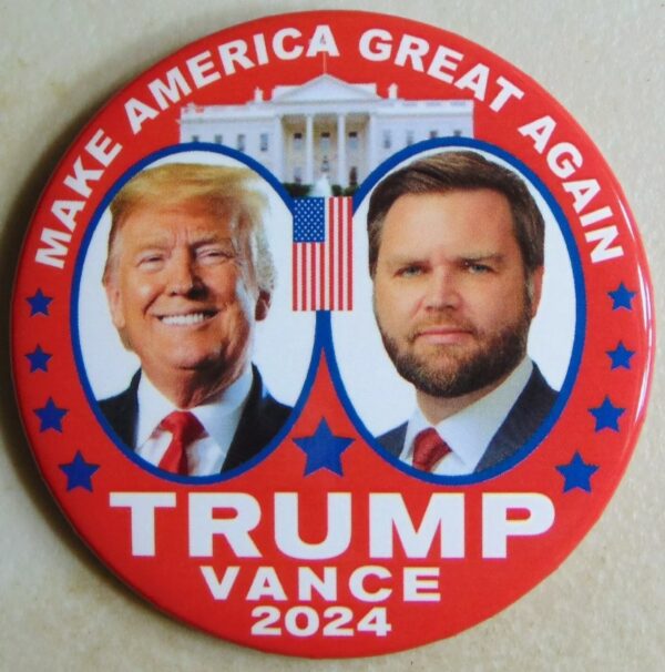 Show Your Support: Donald Trump 2024 Vance Campaign Pin Button