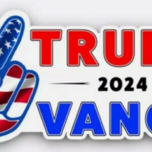 Donald Trump JD Vance for President 2024 Peace Vinyl Sticker
