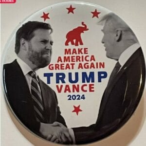 Show Your Support: Donald Trump JD Vance MAGA 2024 Campaign Button Pin