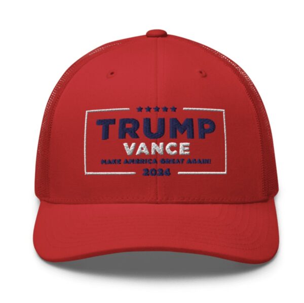 Hulk Hogan Trump Vance Red Retro Trucker Hat: Show Your Support in Style