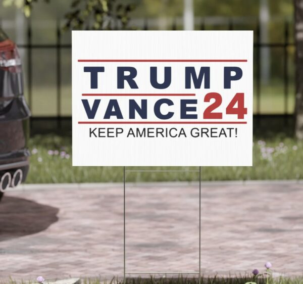 Official RNC Pick Trump Vance 2024 Yard Sign