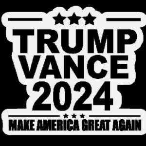 Trump Vance 2024: MAGA Vinyl Car Decal for Patriotic Americans