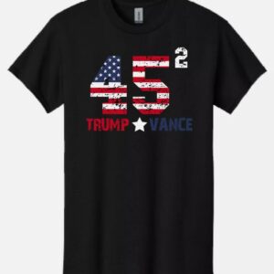 TRUMP VANCE 2024: Black T-Shirt for Republican Election Supporters