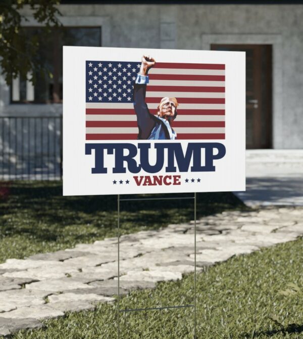 TRUMP VANCE Fist Pump Yard Sign