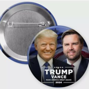 TRUMP VANCE 2024 Election Pin Button Badge | Vote USA America