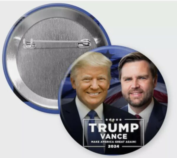 TRUMP VANCE 2024 Election Pin Button Badge | Vote USA America