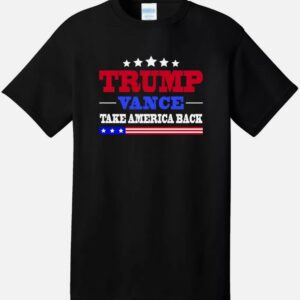 TRUMP VANCE: Official MAGA 2024 Election Republican Black Tee