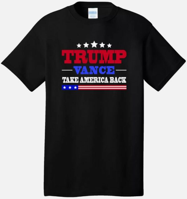 TRUMP VANCE: Official MAGA 2024 Election Republican Black Tee