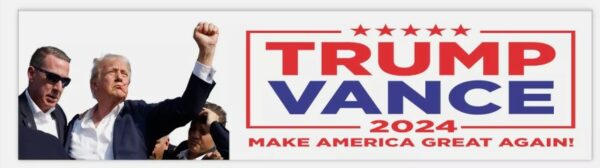 Trump 2024: Make America Great Again with Trump Vance Bumper Stickers