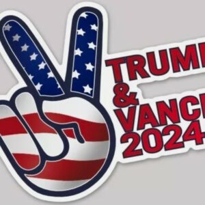 Trump Vance 2024 Bumper Sticker: Vinyl Decal for Cars and Trucks