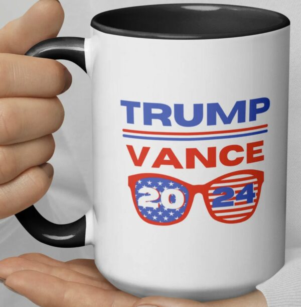 Trump Vance 2024 Presidential Election Sunglasses Coffee or Tea Mug with Color Inside