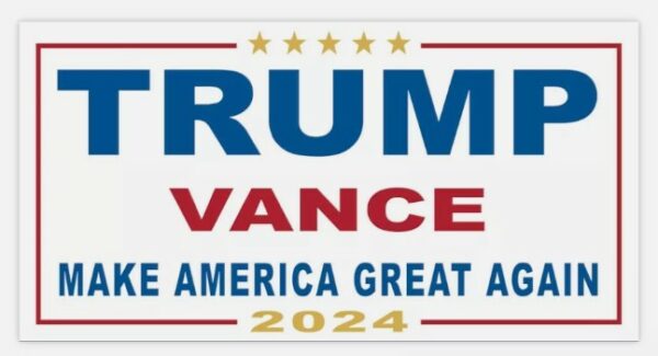 Trump Vance 2024 Bumper Stickers: Make America Great Again