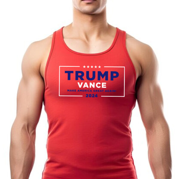 Trump Vance MAGA Red Men's Tank Top: Show Your Patriotic Pride