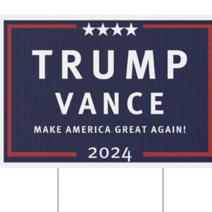 Trump Vance Yard Sign: Durable Coroplast for Proud Trump 2024 Supporters