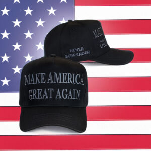 Elon Musk - Trump Never Surrender Black MAGA Hat Cap
