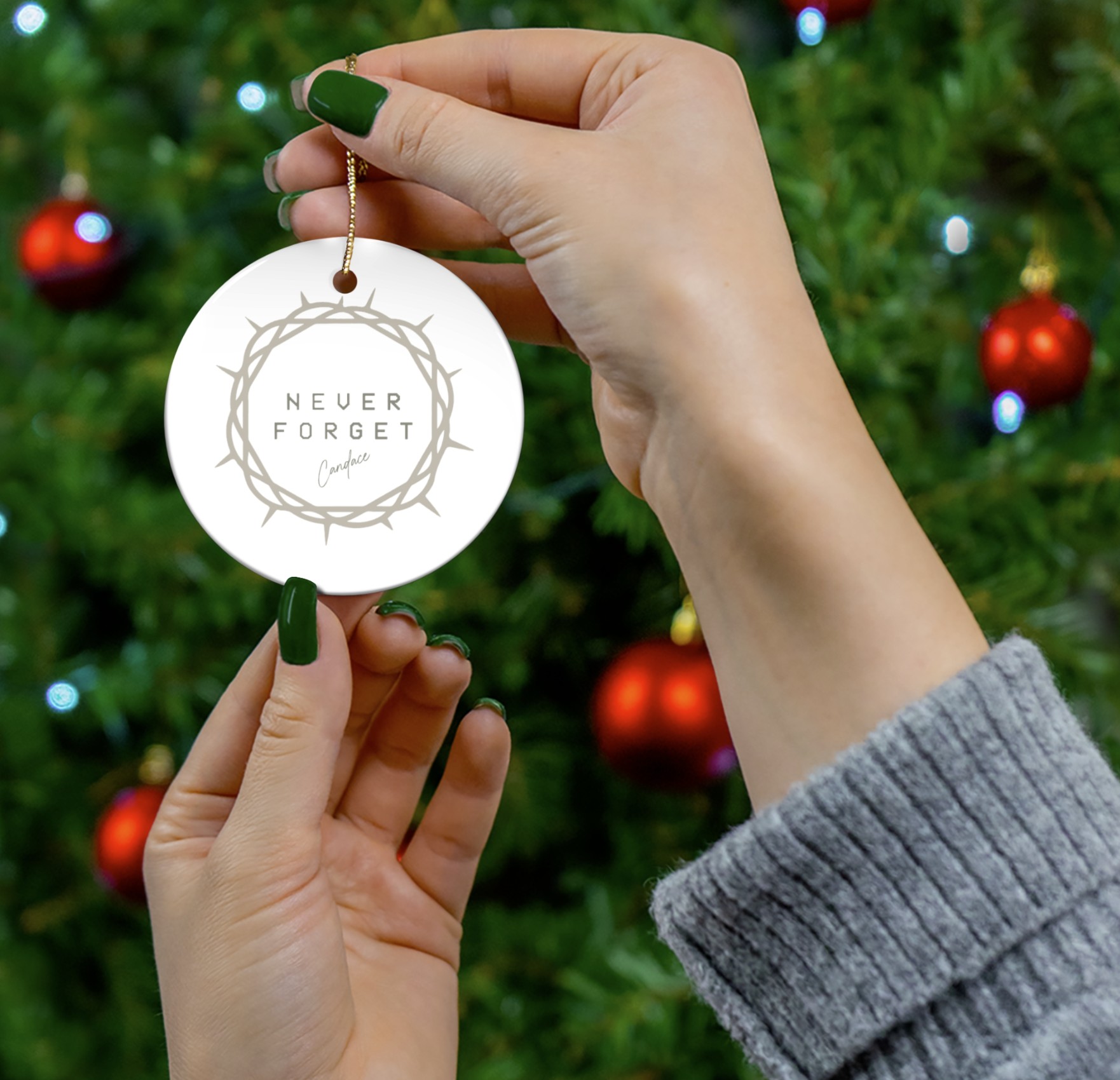 Candace Never Forget Ornament