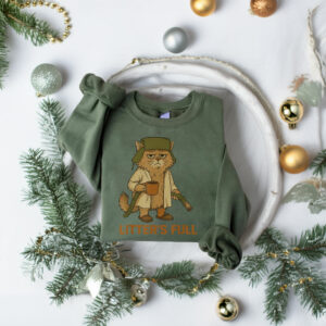 Litters Full Funny Cat Lovers Christmas Xmas Shirt